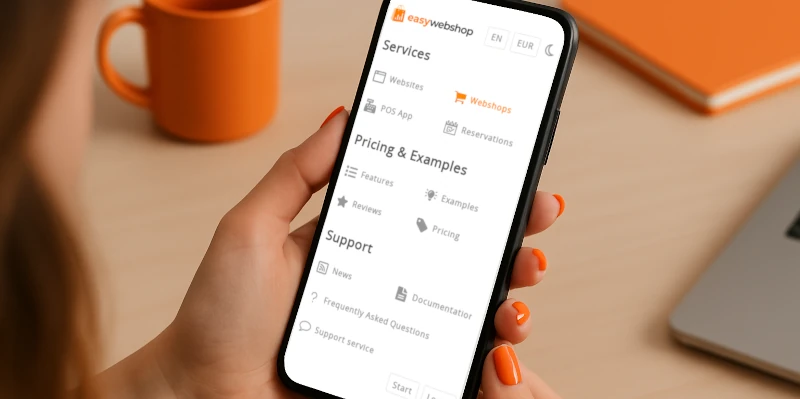 Capture d'écran du nouveau menu mobile